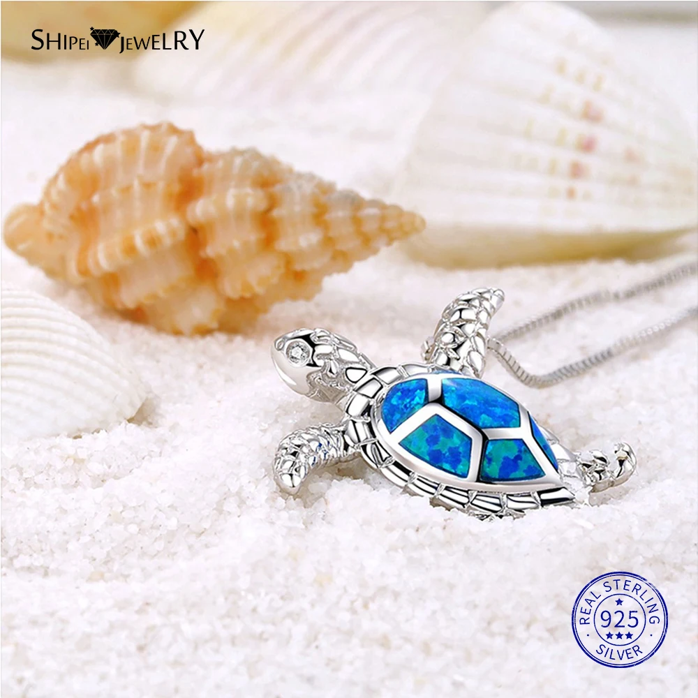 Shipei 100% 925 Sterling Silver Fine Jewelry White Gold Opal Blue Sea Turtle Pendant Necklace For Women Graduation Birthday Gift
Shipei 100% 925 Sterling Silver Fine Jewelry White Gold Opal Blue Sea Turtle Pendant Necklace For Women Graduation Birthday Gift