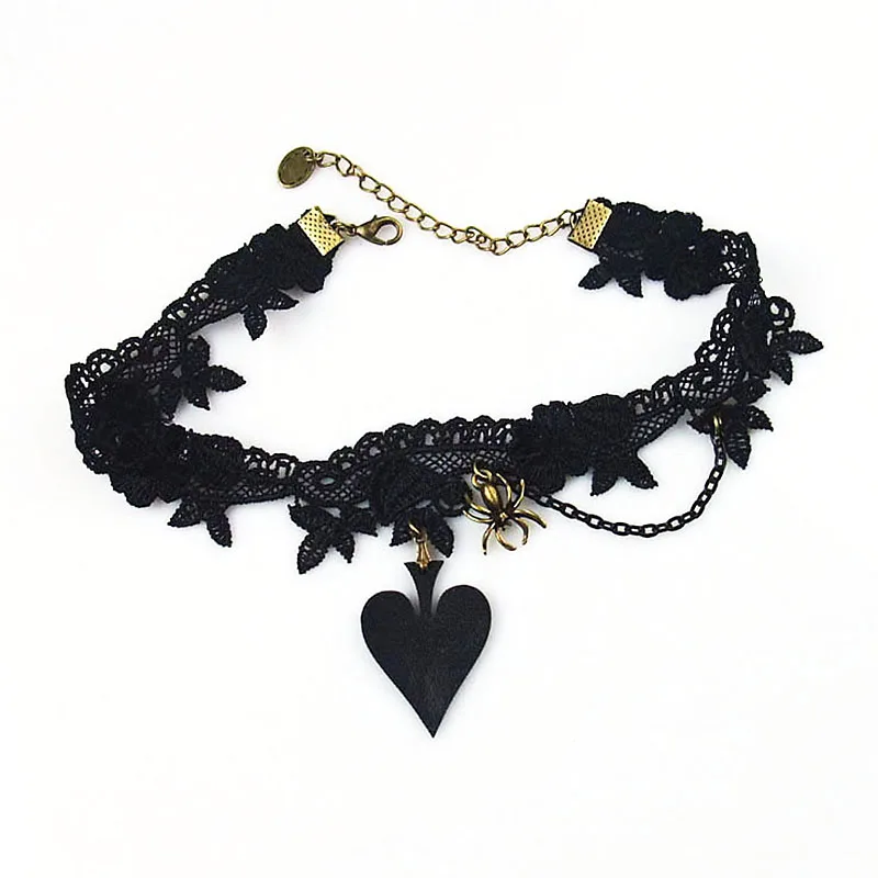 Фото Женское Ожерелье чокер ручной работы черное кружевное ожерелье из искусственной