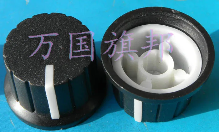 Free Delivery. Potentiometer knob environmental protection plastic high 15 mm diameter 24 mm black and white
Free Delivery. Potentiometer knob environmental protection plastic high 15 mm diameter 24 mm black and white