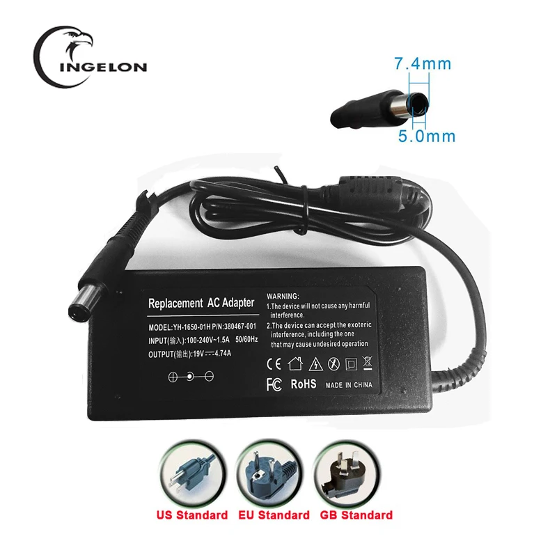 19V 4.74A AC Power Supply Notebook Adapter Charger Elitebook Charging Adapter EU/US Standard Power Cord cargador For HP charger
19V 4.74A AC Power Supply Notebook Adapter Charger Elitebook Charging Adapter EU/US Standard Power Cord cargador For HP charger