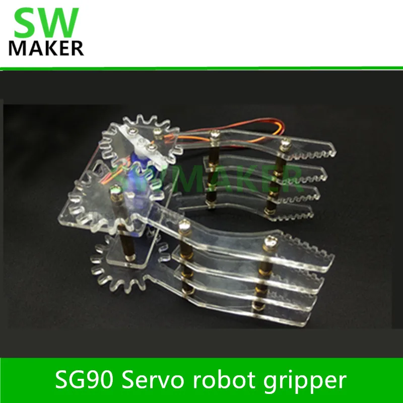 SWMAKER SG90 Servo motor robot gripper Steering gear mechanical jaw acrylic manipulator robot symmetrical gripper jaw
SWMAKER SG90 Servo motor robot gripper Steering gear mechanical jaw acrylic manipulator robot symmetrical gripper jaw