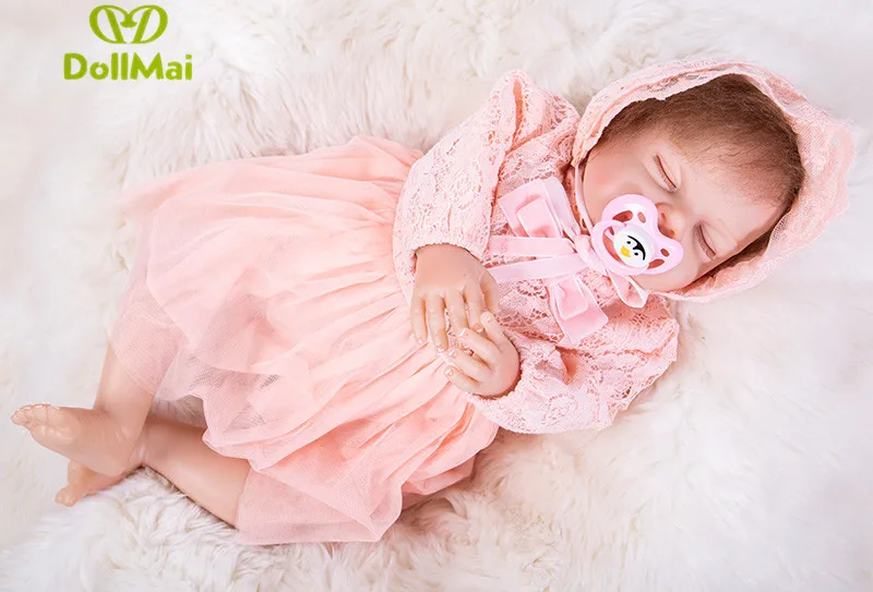 2018 New Style Realistic Reborn Baby Girl Doll 3/4 Silicone Vinyl fashion Girl Baby Toy Wear princess dress Kid Birthday Gift
2018 New Style Realistic Reborn Baby Girl Doll 3/4 Silicone Vinyl fashion Girl Baby Toy Wear princess dress Kid Birthday Gift