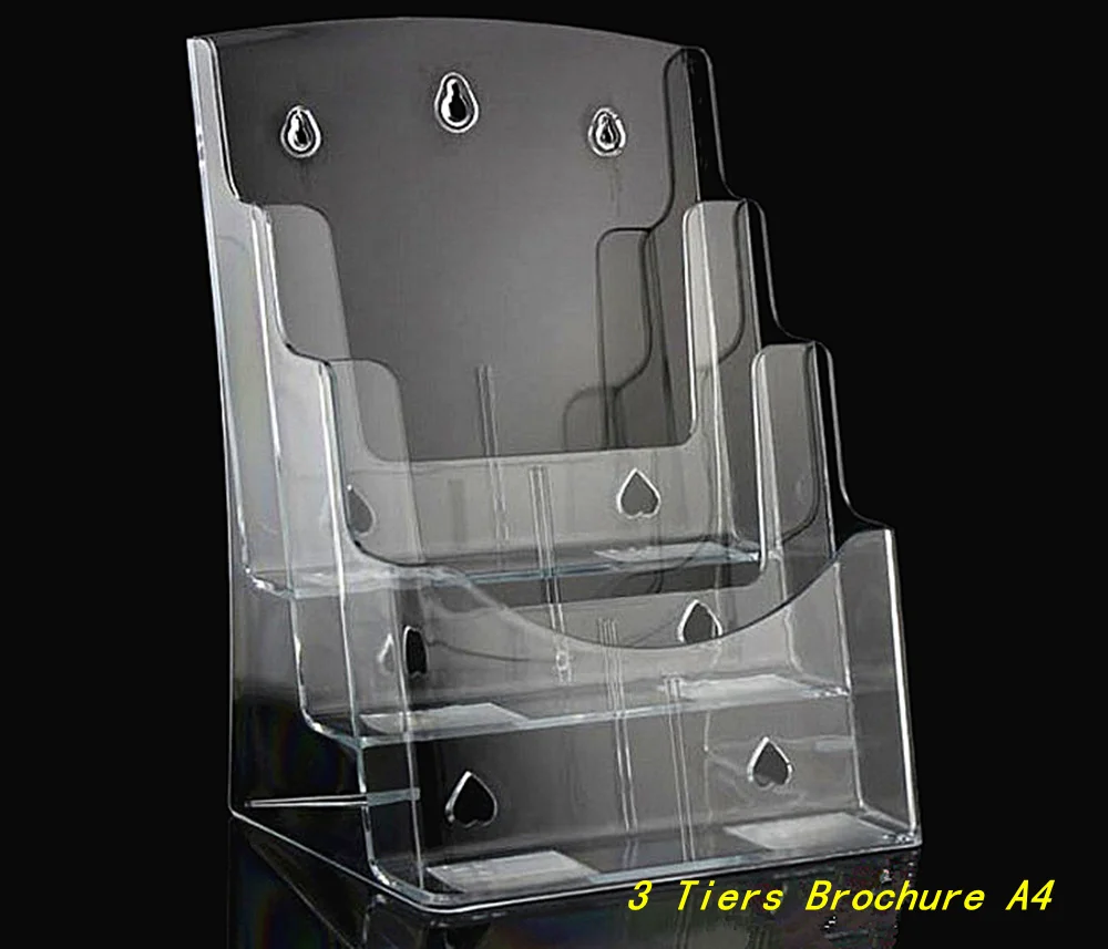 Прозрачная 3 ярусная пластиковая акриловая брошюра формата А4|a4 clear|plastic a4a4 plastic |