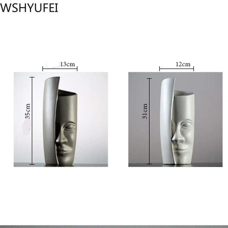 Modern minimalist Nordic creative face ceramic vase Flower arrangement hydroponic plant Living room home decoration WSHYUFEI
Modern minimalist Nordic creative face ceramic vase Flower arrangement hydroponic plant Living room home decoration WSHYUFEI