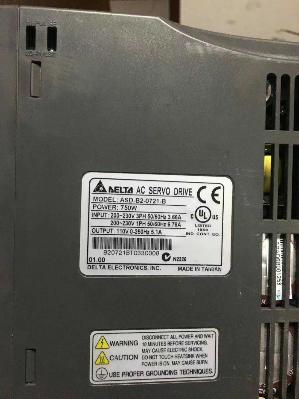 Servo ASD-B2-0721-B , used ,90% appearence new , 3 months warranty , in stock
Servo ASD-B2-0721-B , used ,90% appearence new , 3 months warranty , in stock