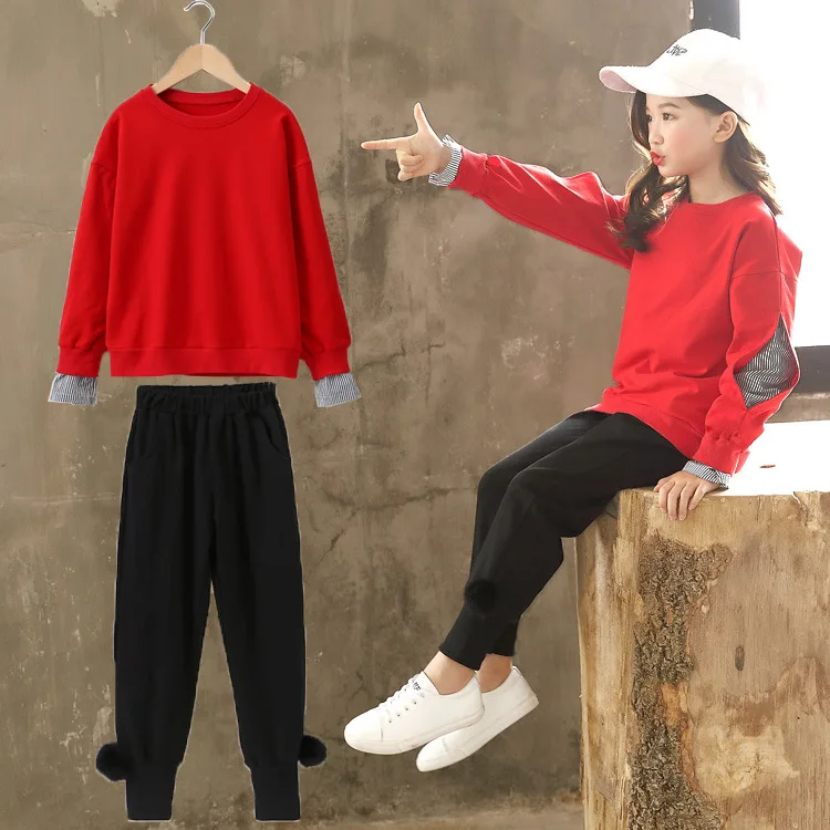 Big Girls Sports Suits Fake Two Piece Hoodies+Harem Pants Clothing Set for Teenage Autumn Tracksuit Kids Plus Size Sportswear
Big Girls Sports Suits Fake Two Piece Hoodies+Harem Pants Clothing Set for Teenage Autumn Tracksuit Kids Plus Size Sportswear