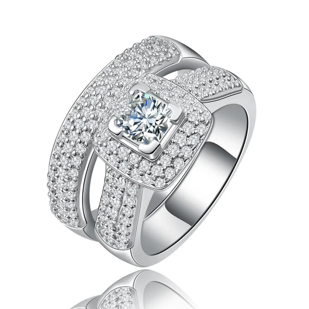 hot sale 2018 Trendy jewellery rings sets for women wedding 2pc Luxury Cubic Zircon promise jewelry Silver Color finger rings
hot sale 2018 Trendy jewellery rings sets for women wedding 2pc Luxury Cubic Zircon promise jewelry Silver Color finger rings