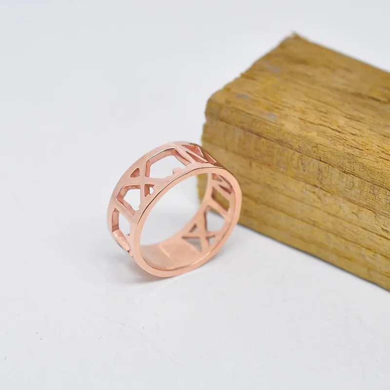 Custom Rose Gold Roman Number Ring Personalized Date Hollow Band Promise Wedding Jewelry Christmas Gift
Custom Rose Gold Roman Number Ring Personalized Date Hollow Band Promise Wedding Jewelry Christmas Gift