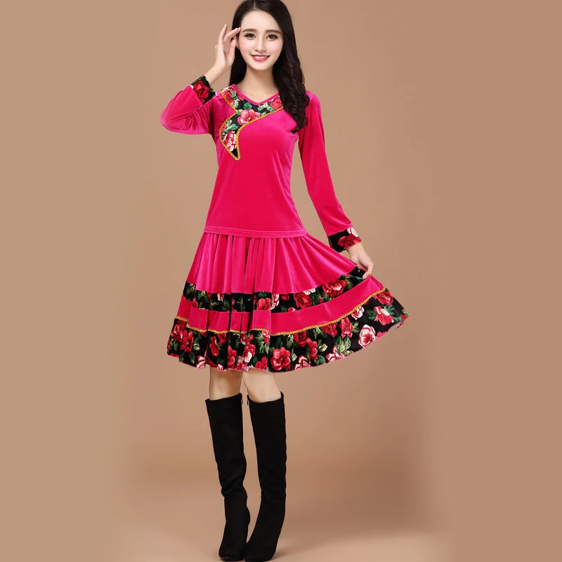 New winter clothing square dance dress warm velvet coat large size female dance costume 2016 Hot Sale New Ballroom Dance Dress
New winter clothing square dance dress warm velvet coat large size female dance costume 2016 Hot Sale New Ballroom Dance Dress
