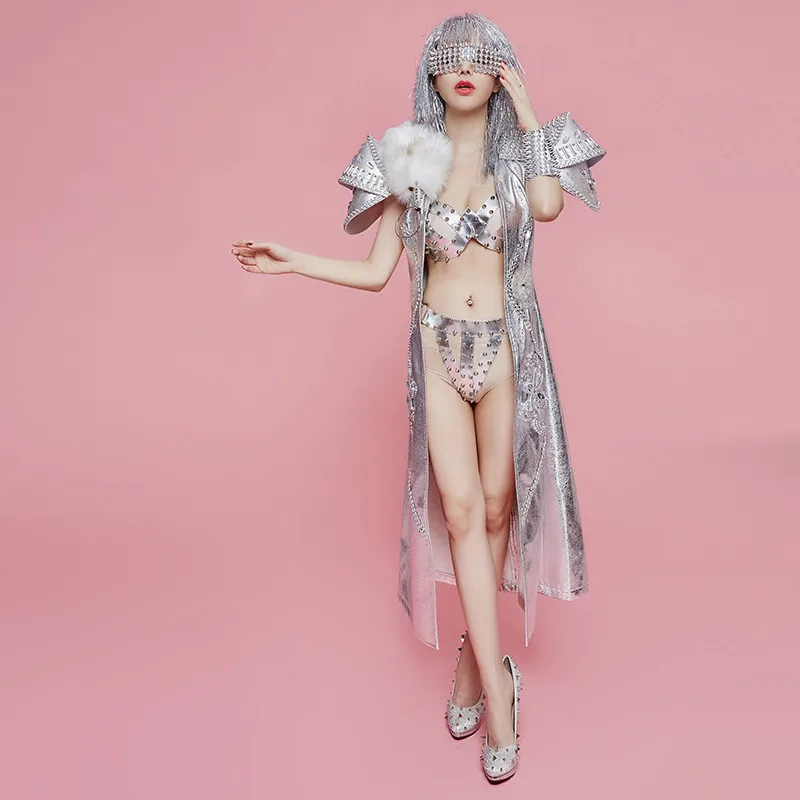 Z28 Catwalk stage performance wears club dresses cloak silver mirror jacket dj outfit bar bodysuit bikini rivets Windbreaker ktv
Z28 Catwalk stage performance wears club dresses cloak silver mirror jacket dj outfit bar bodysuit bikini rivets Windbreaker ktv