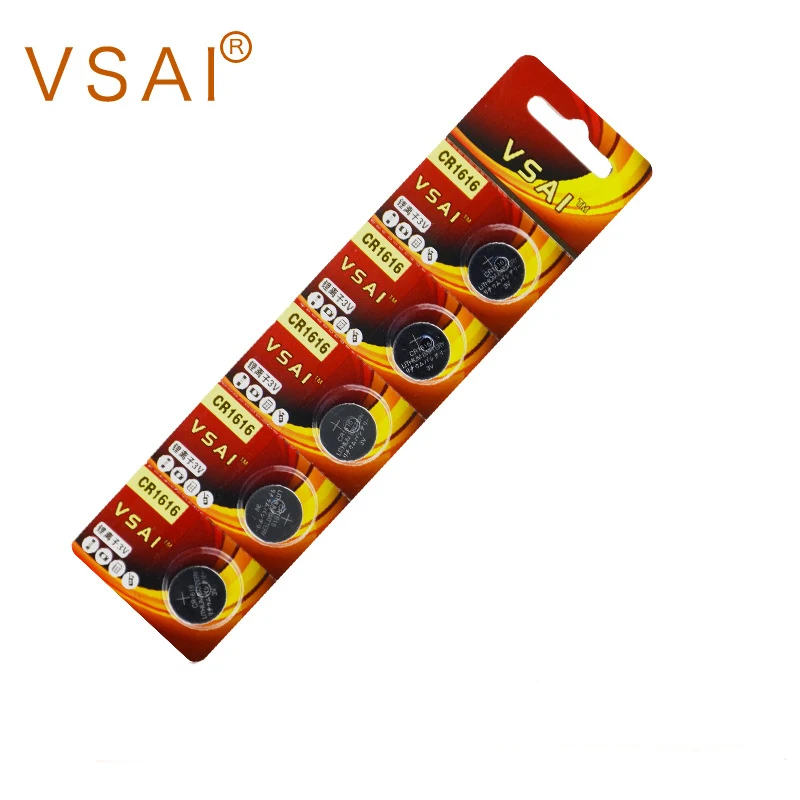 VSAI 5 шт./упак. 3 в CR1616 кнопочные Аккумуляторы для 3D очков 50 мА · ч | Электроника