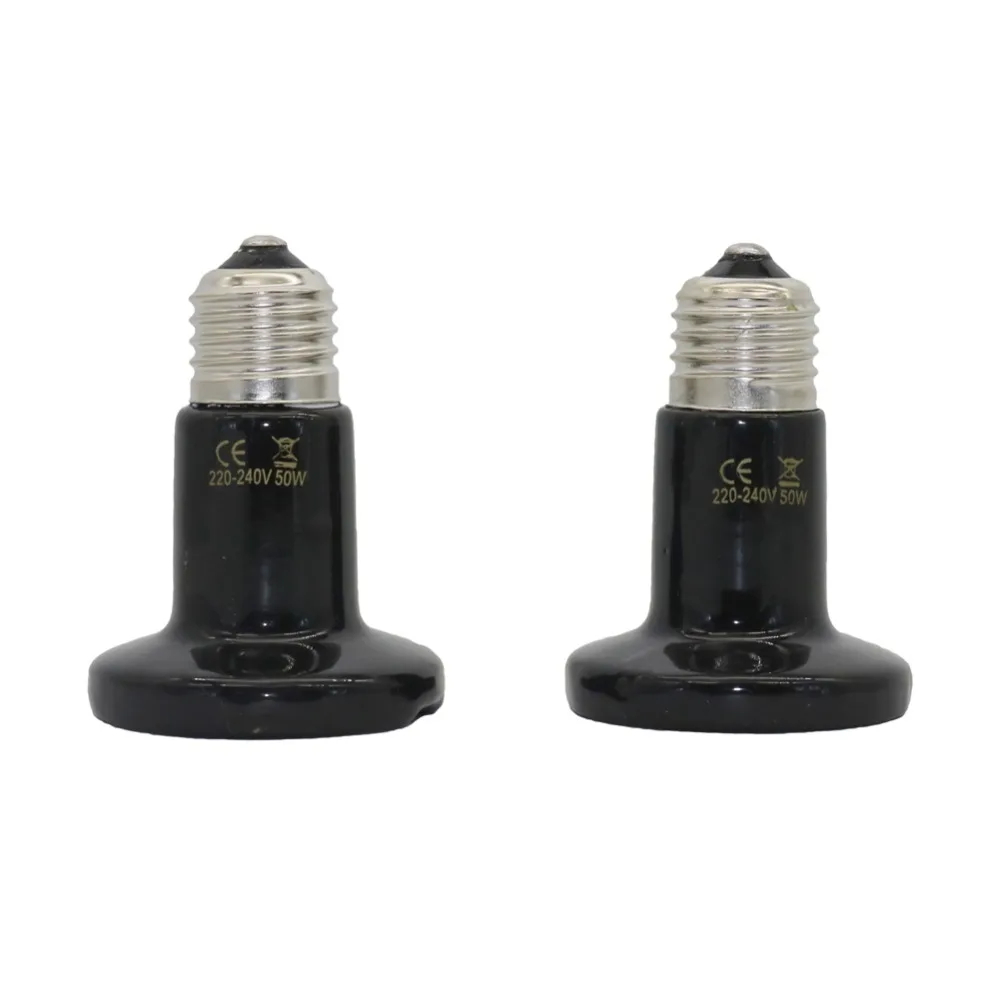 10 Pcs E27 Pet Heating Light 25W 50W 75W 100W Mini Infrared Ceramic Emitter Heat Bulb Black For Reptile Pet Brooder Lamp
10 Pcs E27 Pet Heating Light 25W 50W 75W 100W Mini Infrared Ceramic Emitter Heat Bulb Black For Reptile Pet Brooder Lamp