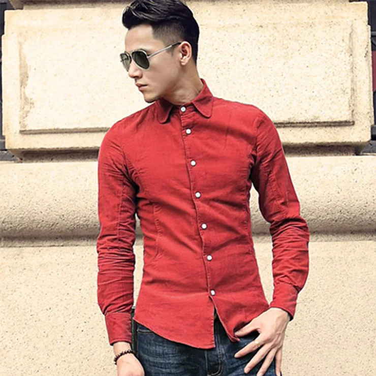 Corduroy Shirt men 2016 Autumn Spring Long Sleeve Casual cotton Dress Shirts Mens business social clothes camisa masculina
Corduroy Shirt men 2016 Autumn Spring Long Sleeve Casual cotton Dress Shirts Mens business social clothes camisa masculina