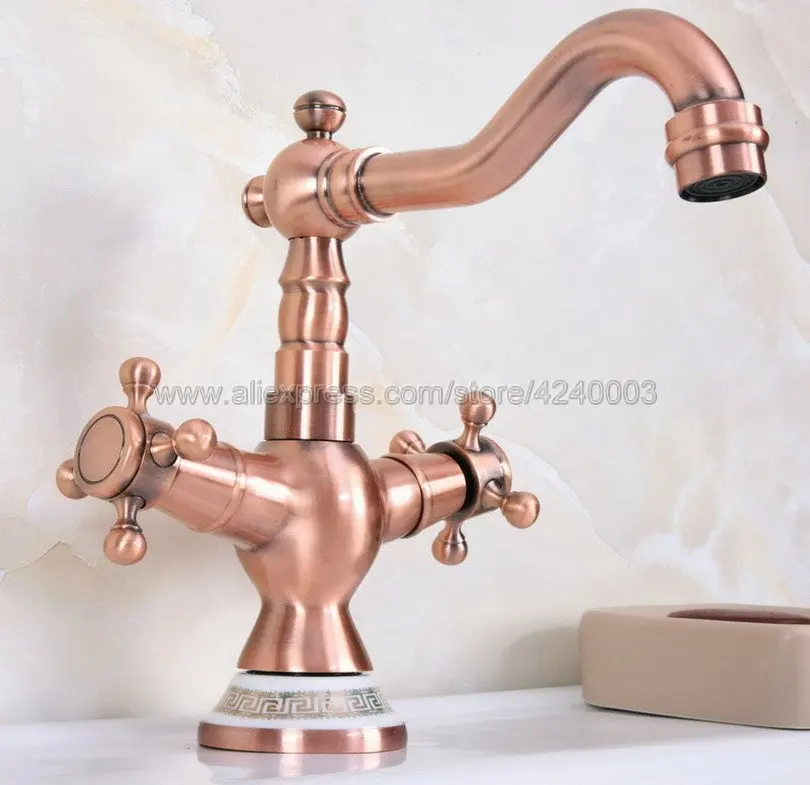 Antique Red Copper Porcelain Base Bathroom Basin Sink Faucet Double Handle Single Hole Mixer Tap Deck Mounted Knf622
Antique Red Copper Porcelain Base Bathroom Basin Sink Faucet Double Handle Single Hole Mixer Tap Deck Mounted Knf622