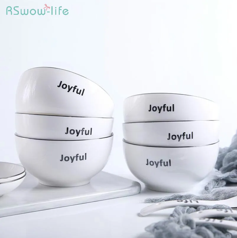 Ceramic Bowl Creative Salad Household Rice Bowls Soup Nordic Tableware Ceramic Plates Set Dinnerware Traditional Chinese Kitchen
Ceramic Bowl Creative Salad Household Rice Bowls Soup Nordic Tableware Ceramic Plates Set Dinnerware Traditional Chinese Kitchen