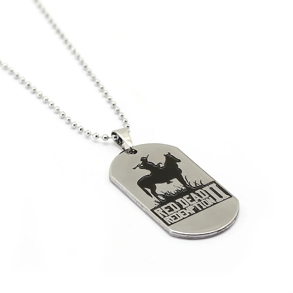Mengtuyi Hot Game Tag Pendants Necklace Dead Chain Redemption 2 Gun Pattern Metal Men Charm Gift 8 Styles | Украшения и