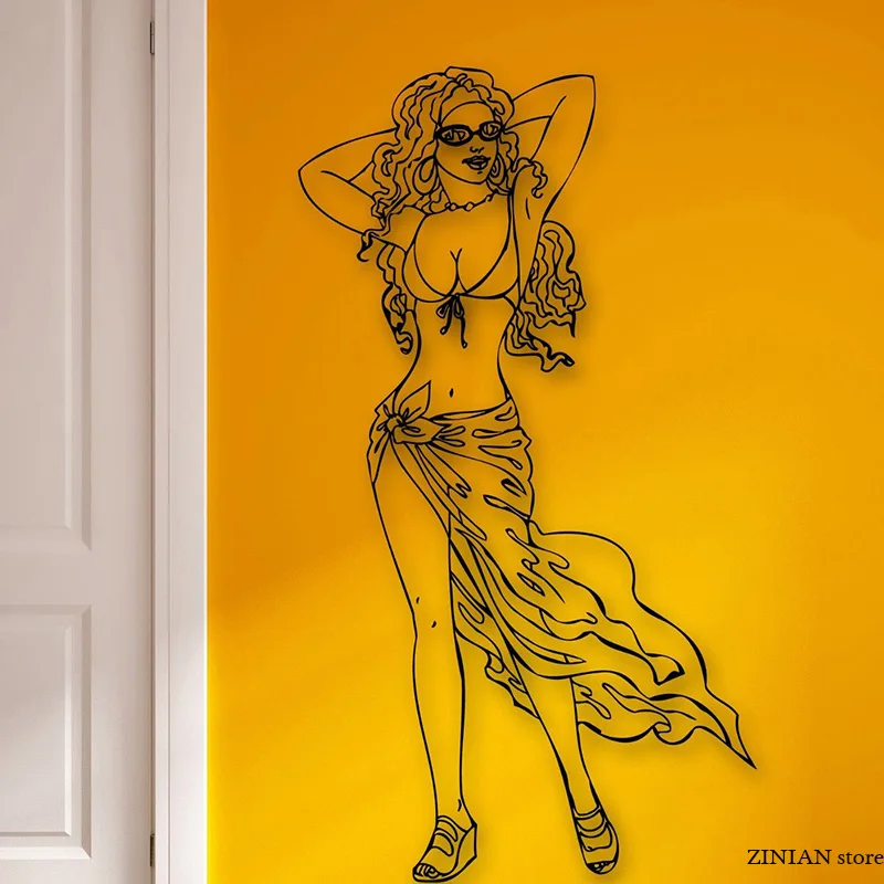 Hot Sexy Retro Pin Up Girl Wall Decals Relax Beach Wall Sticker Salon Spa Vinyl Wall Art Decal Wallpaper Home Decoration H037
Hot Sexy Retro Pin Up Girl Wall Decals Relax Beach Wall Sticker Salon Spa Vinyl Wall Art Decal Wallpaper Home Decoration H037