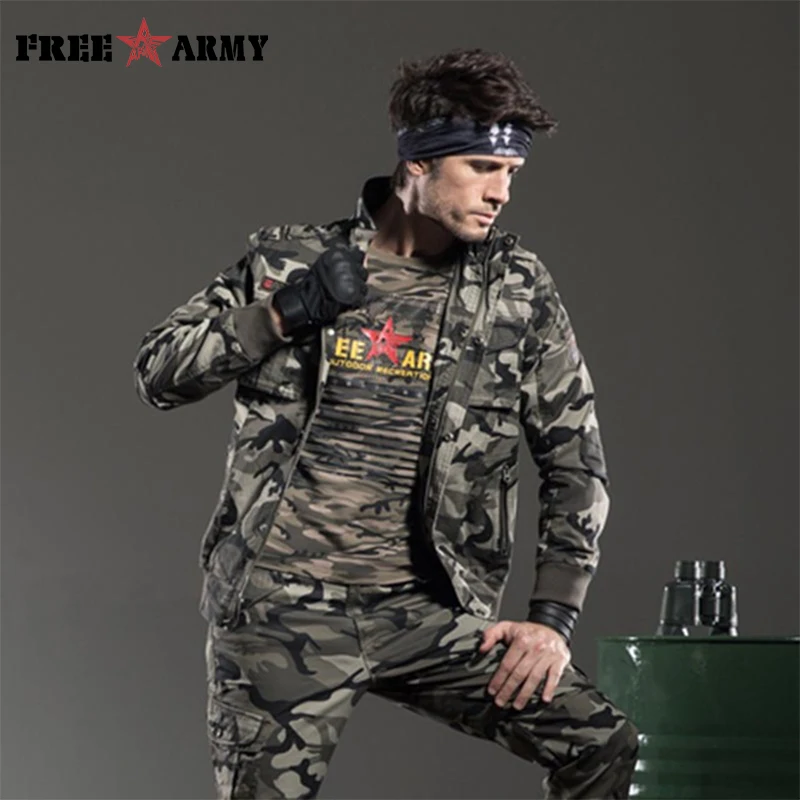 

2018 Mens Camouflage Jacket Military Camouflage Men Jacket Mens Jackets And Coats Outdoors Men's Outerwear & Coats Ms-6185B