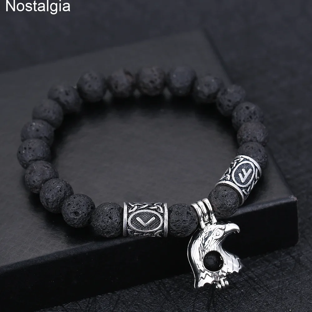 Nostalgia Odin Raven Axe Amulet Wicca Ram Punk Skull Jewelry Viking Bracelet Lava Stone Bracelets Runes Bead Vikings Accessories
Nostalgia Odin Raven Axe Amulet Wicca Ram Punk Skull Jewelry Viking Bracelet Lava Stone Bracelets Runes Bead Vikings Accessories