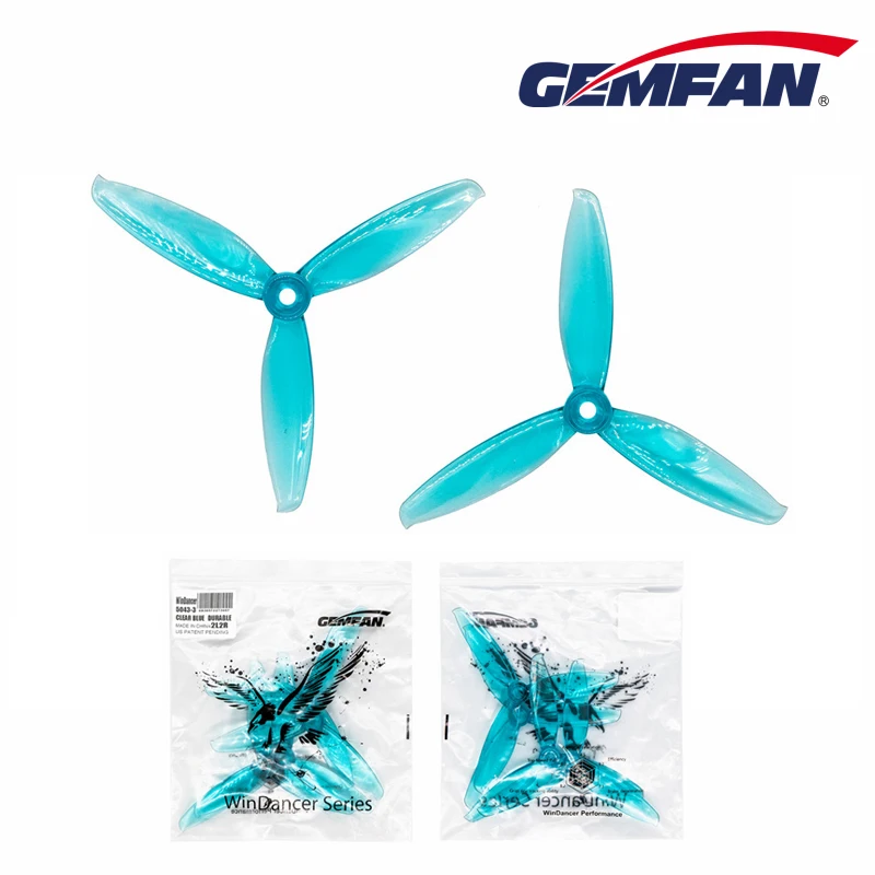 

4pcs/2 pairs Gemfan Windancer 5043 5*4.3mm 5 Inch PC 3-blade Propeller CW CCW for 2205-2306 Motor For FPV Racing Drone Freestyle