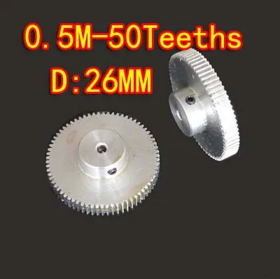 2pcs wholesale 0.5M-50Teeths aluminum alloy precision small modulus spur gear-Hole d:3mm
2pcs wholesale 0.5M-50Teeths aluminum alloy precision small modulus spur gear-Hole d:3mm