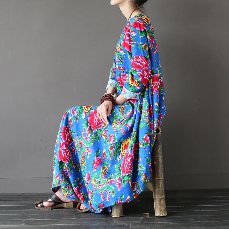 SCUWLINEN 2020 Spring Women Dress Plus Size Long Vintage Floral Print Loose Big Bottom Cotton Dress Casual Print Robe X01635
SCUWLINEN 2020 Spring Women Dress Plus Size Long Vintage Floral Print Loose Big Bottom Cotton Dress Casual Print Robe X01635