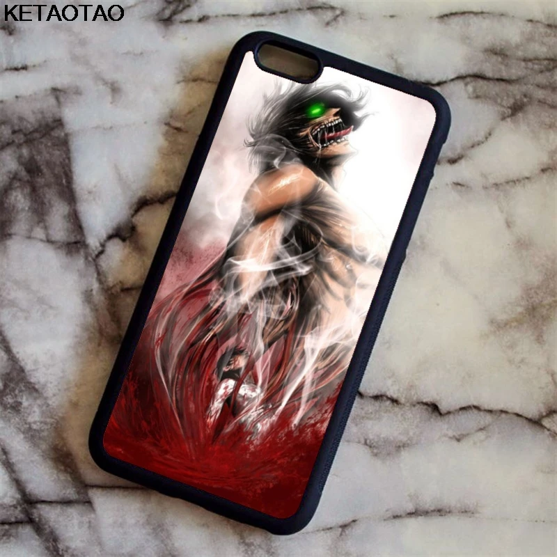 KETAOTAO Attack on Titan Mikasa Чехлы для телефонов iPhone 4S 5C 5S 6S 7 8 Plus X Samsung S8 NOTE чехол Мягкий ТПУ