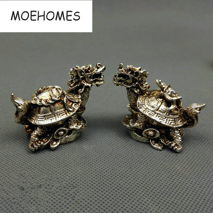 1 pair carved trad miao silver Dragon Turtle fengshui longevity Statues home decoration metal handicraft
1 pair carved trad miao silver Dragon Turtle fengshui longevity Statues home decoration metal handicraft
