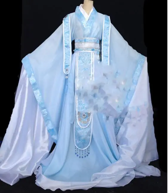 Xu Ran Ju белый синий мужской костюм Hanfu Cos Shen'An MuYan ShangGuan Tou для косплея Hanfu|Костюмы