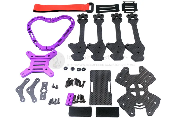 

Alfa-LSX5 3K Pure Carbon Fiber Racing stretch X-Frame Kit 5mm/6mm wing arm Thickness for DIY FPV Cross Racing quadcopter drone