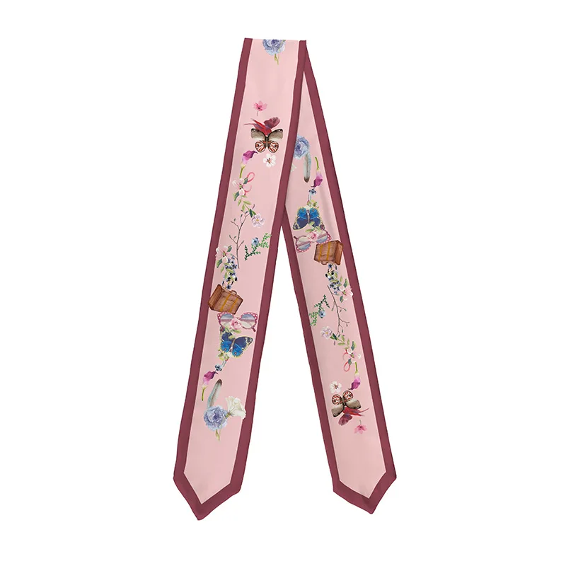 Pink Contrast Color Floral Style Narrow Long Scarf Headband Choker Bag Scarves Small Ribbon Neckerchief Skinny Accessories CJ96
Pink Contrast Color Floral Style Narrow Long Scarf Headband Choker Bag Scarves Small Ribbon Neckerchief Skinny Accessories CJ96