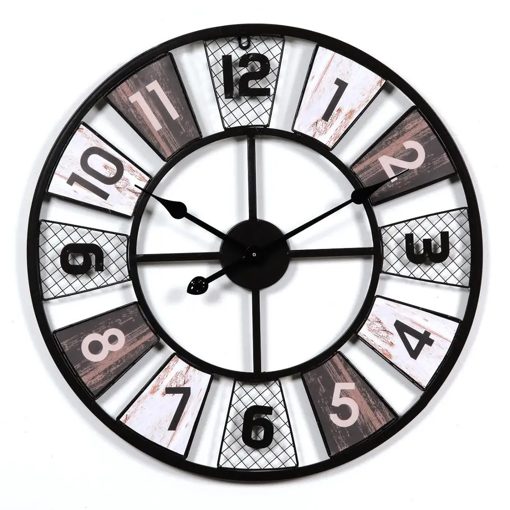 Large Size Metal Wall Clock European Retro Modern Design Living Room Vintage Retro Iron Art Clocks Wall Watch Home Decor 60 CM
Large Size Metal Wall Clock European Retro Modern Design Living Room Vintage Retro Iron Art Clocks Wall Watch Home Decor 60 CM