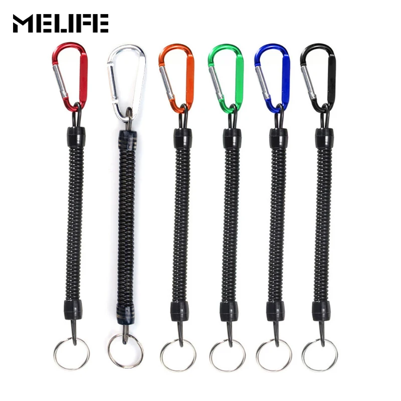 6PCS Aluminum Alloy Carabiner Keychain Rope Wire Steel Inside Coiled Missed Rope Rod Protector Elastic Rope Fishing Lanyards
6PCS Aluminum Alloy Carabiner Keychain Rope Wire Steel Inside Coiled Missed Rope Rod Protector Elastic Rope Fishing Lanyards