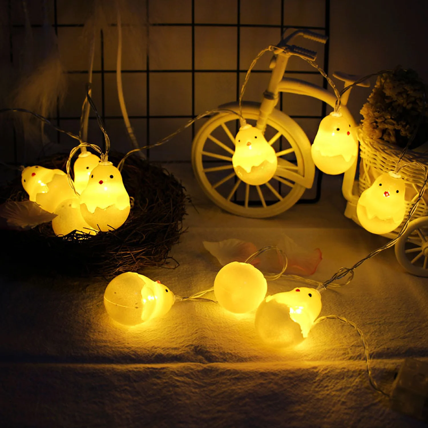 118.11inch 20-LED Battery Operated Funning Chicken String Lights Toys for Easter Holiday Celebration Home Party Decoration Props
118.11inch 20-LED Battery Operated Funning Chicken String Lights Toys for Easter Holiday Celebration Home Party Decoration Props