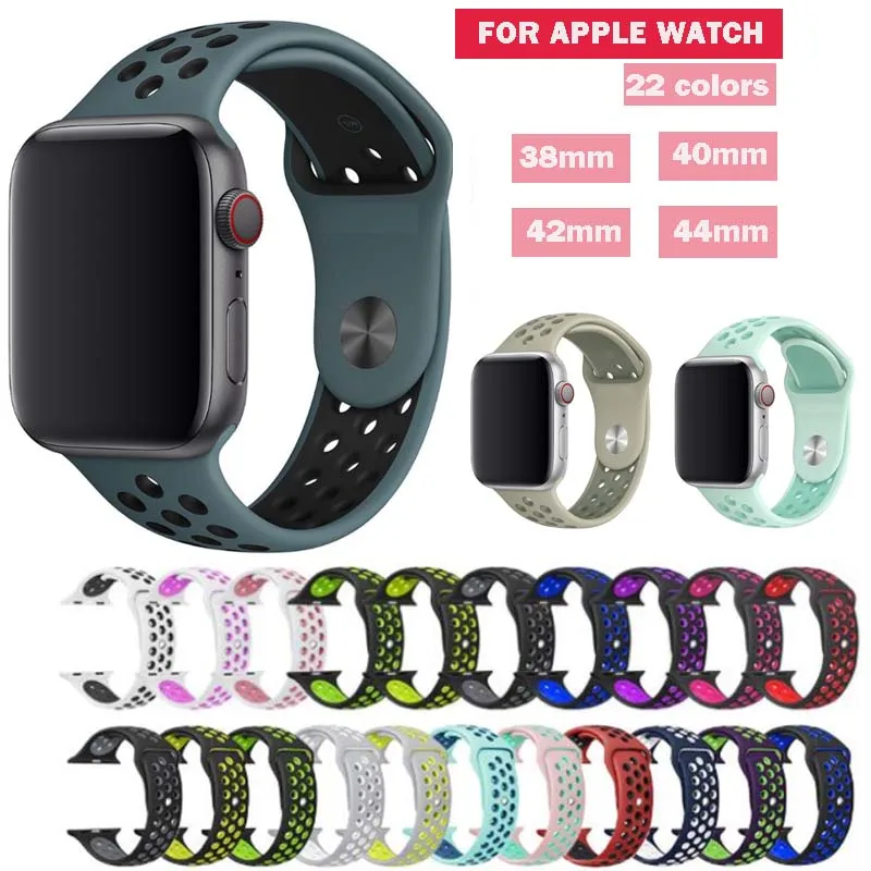 Серия 1/2/3/4 силиконовый ремешок для наручных часов Apple Watch 38 мм/40 мм/42 мм/44 мм