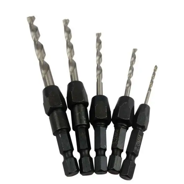 5pcs Quick Change Drill Bit Set Hex Shank Metric 2mm - 6mm Twist Drill Bit Steel Plate Hole Cutter Drill HSS 6542 Core Drill Bit
5pcs Quick Change Drill Bit Set Hex Shank Metric 2mm - 6mm Twist Drill Bit Steel Plate Hole Cutter Drill HSS 6542 Core Drill Bit