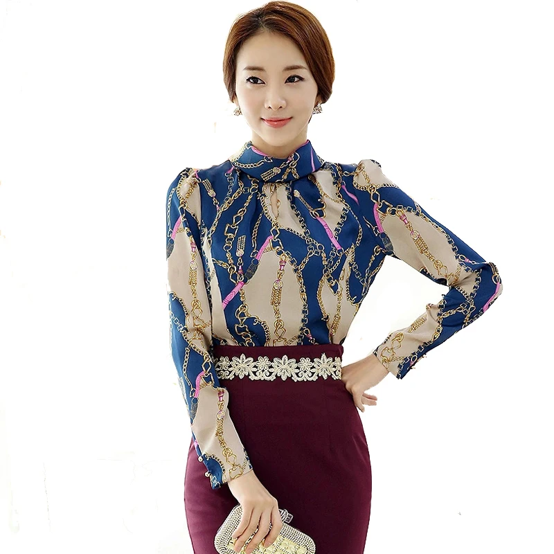Women Chiffon Shirt Autumn Womens Long Sleeve Top Printed Ladies Office Blouses Tops Blusas
Women Chiffon Shirt Autumn Womens Long Sleeve Top Printed Ladies Office Blouses Tops Blusas