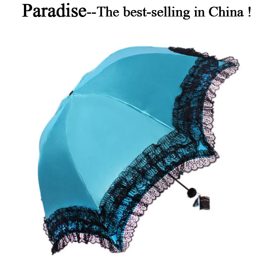 Фото Кружевной складной зонт для женщин светильник качественный - купить