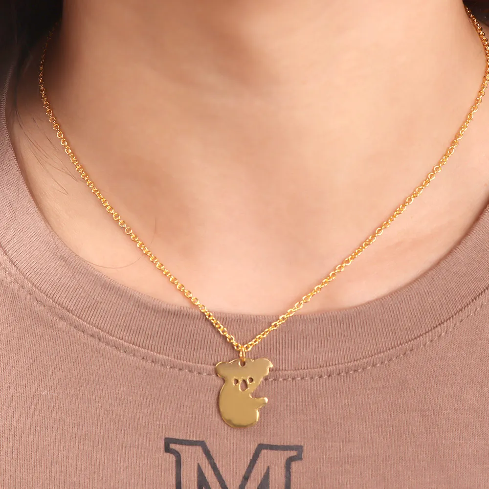 1 шт. модное простое ожерелье с кулоном в виде Милого Животного коала женское
