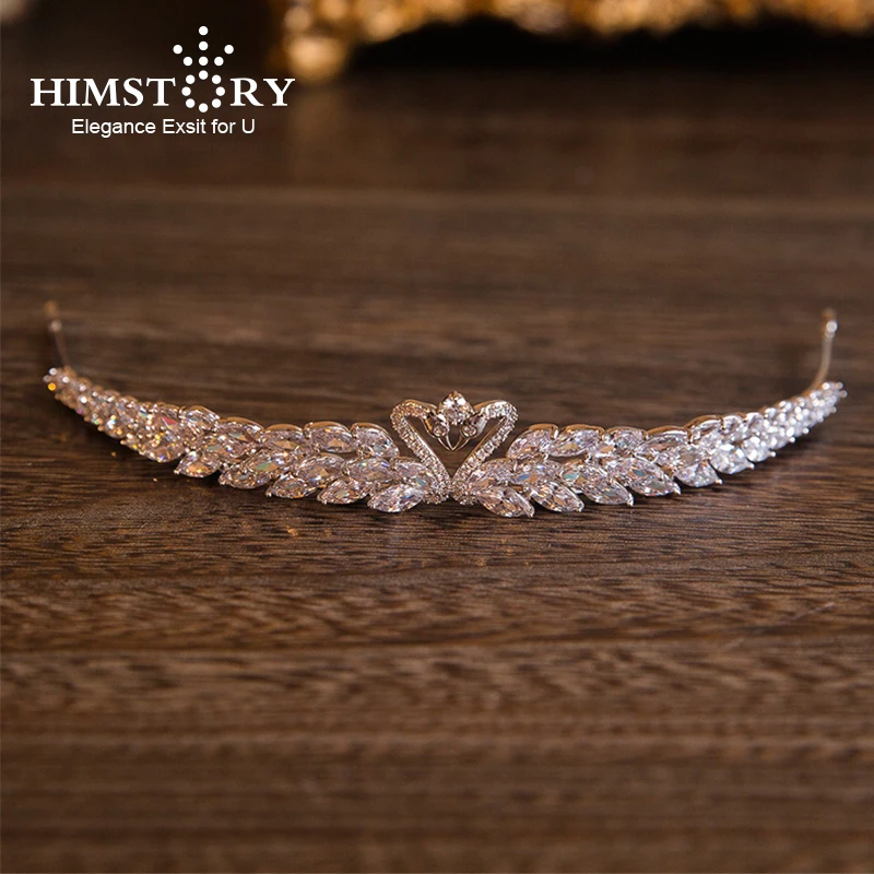 Himstory Brilliant Double Swan Zircon Tiara Bride Crowns White Clear CZ Wedding Hair Accessories Bridal Hair Jewelry
Himstory Brilliant Double Swan Zircon Tiara Bride Crowns White Clear CZ Wedding Hair Accessories Bridal Hair Jewelry