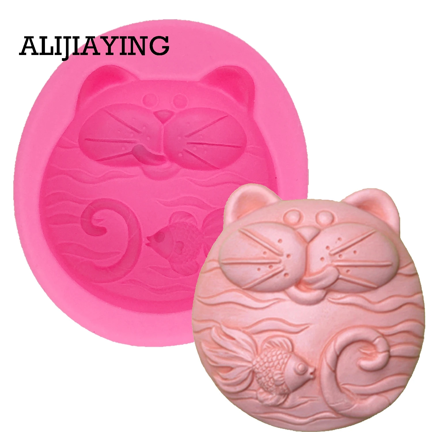 M0379 1Pcs Cat Fish Soap Silicone Molds 3D Craft Resin Clay Candle Mold DIY Kitchen Baking Fondant Chocolate Cake tools
M0379 1Pcs Cat Fish Soap Silicone Molds 3D Craft Resin Clay Candle Mold DIY Kitchen Baking Fondant Chocolate Cake tools