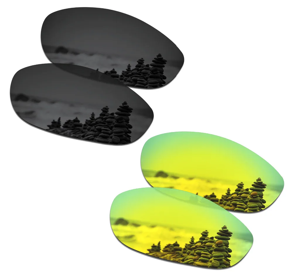 SmartVLT 2 Pairs Polarized Sunglasses Replacement Lenses for Oakley Monster Dog Stealth Black and 24K Gold
SmartVLT 2 Pairs Polarized Sunglasses Replacement Lenses for Oakley Monster Dog Stealth Black and 24K Gold