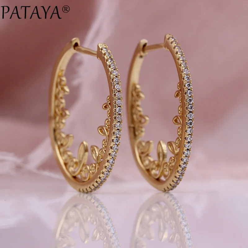 Новинка Ажурные кружевные круглые висячие серьги PATAYA женские вечерние модные