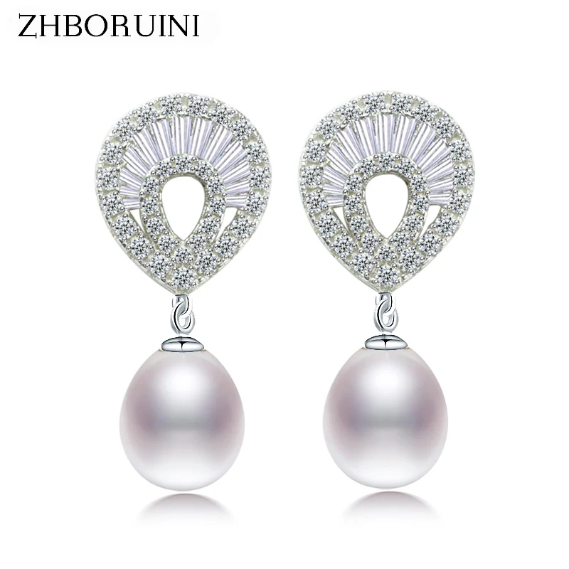 ZHBORUINI 2019 Pearl Earrings Natural Freshwater Pearl Drop Shape Zircon Big Earring 925 sterling Silver Jewelry For Women Gift
ZHBORUINI 2019 Pearl Earrings Natural Freshwater Pearl Drop Shape Zircon Big Earring 925 sterling Silver Jewelry For Women Gift