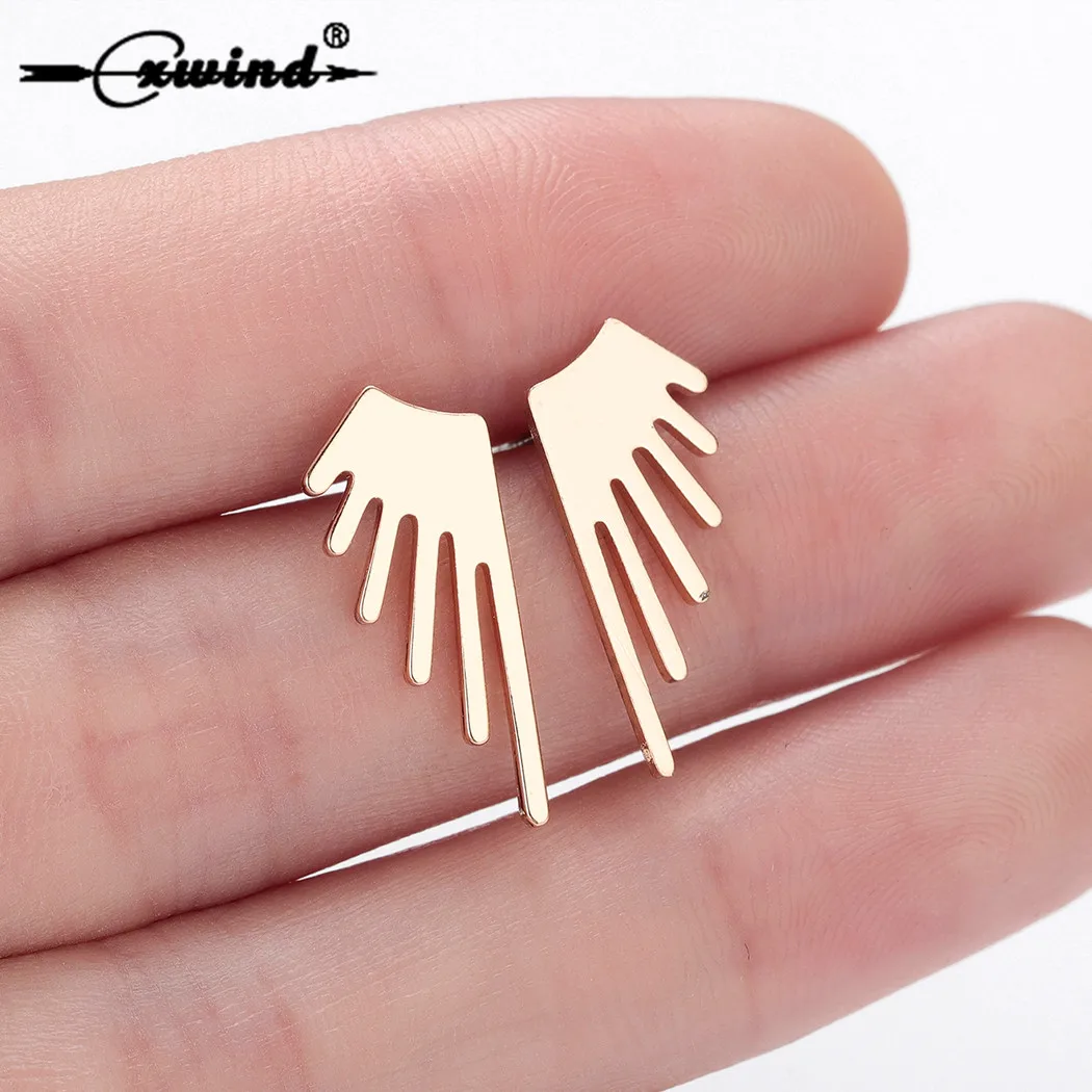 Cxwind Women Punk Angel Wing Earring Jewelry Geometric Design Triangle Cross Owl Stud Earrings Fashion femme 2019 Bijoux
Cxwind Women Punk Angel Wing Earring Jewelry Geometric Design Triangle Cross Owl Stud Earrings Fashion femme 2019 Bijoux