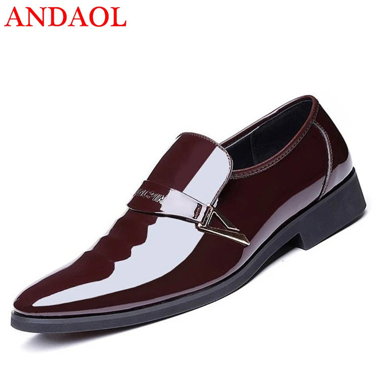 ANDAOL Men's Leather Casual Shoes Top Quality Bright Leather Pointed Toe Massage Shoes New Luxury Lace-Up Office Business Shoes
ANDAOL Men's Leather Casual Shoes Top Quality Bright Leather Pointed Toe Massage Shoes New Luxury Lace-Up Office Business Shoes