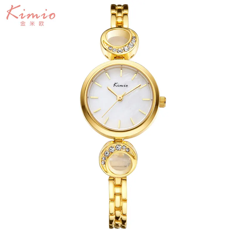 Женские часы KIMIO роскошные женские кварцевые модные наручные со стальным
