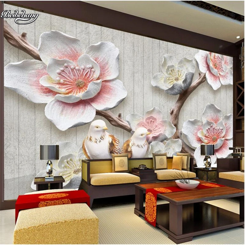 wellyu Chinese embossed plum blossom bird retro elegant 3D TV backdrop custom made large mural nonwovens wallpaper
wellyu Chinese embossed plum blossom bird retro elegant 3D TV backdrop custom made large mural nonwovens wallpaper