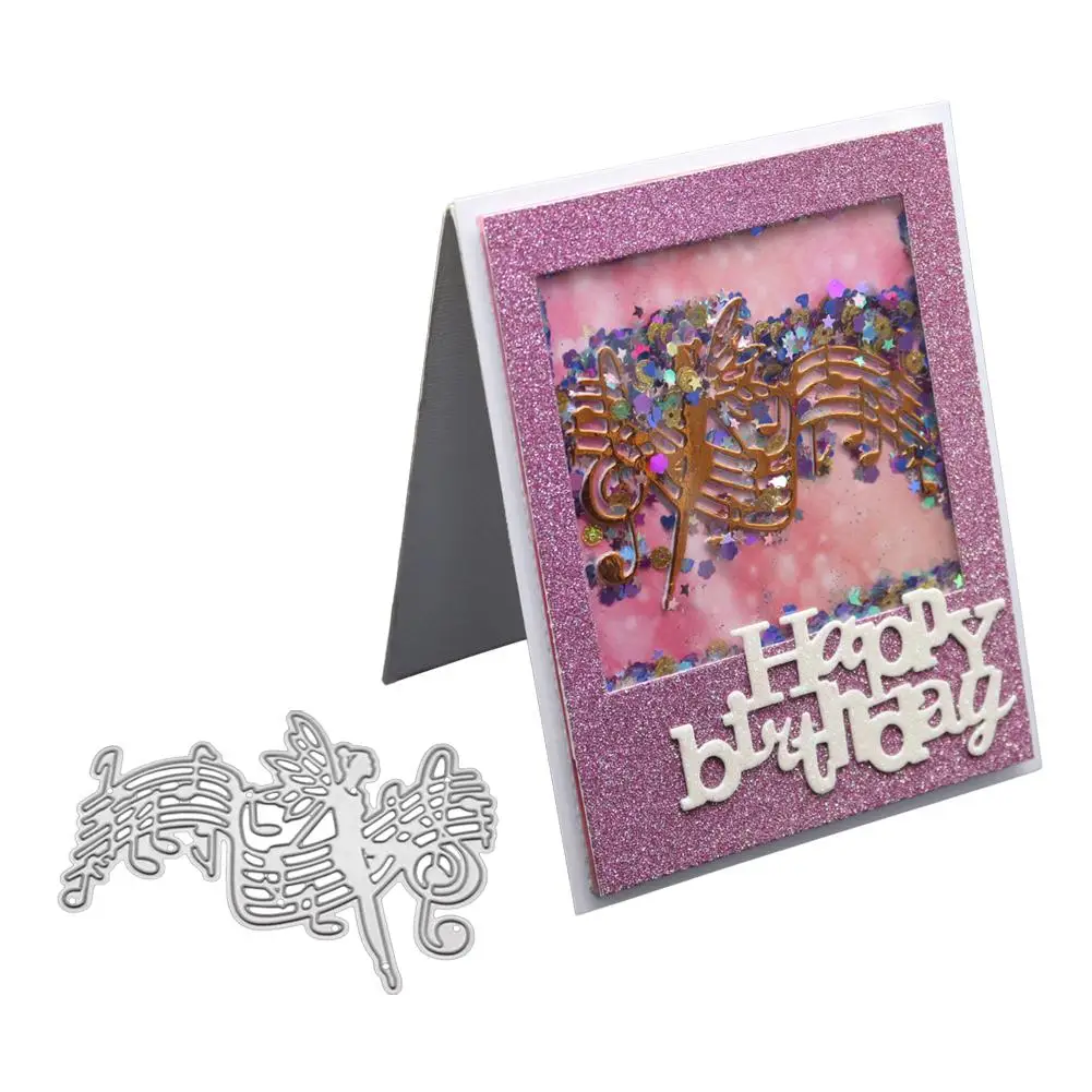 Brithday Invitation Card Marking 3D Metal Cutting Dies DIY Music Fairy Pattern Carbon Steel Silver Cutting Dies for Scrapbooking
Brithday Invitation Card Marking 3D Metal Cutting Dies DIY Music Fairy Pattern Carbon Steel Silver Cutting Dies for Scrapbooking
