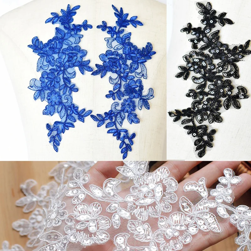 5Pairs Colors 27X 12cm Delicate Wedding Veil Head Ornaments Lace Applique Lace Trim Dress DIY Lace Accessories
5Pairs Colors 27X 12cm Delicate Wedding Veil Head Ornaments Lace Applique Lace Trim Dress DIY Lace Accessories